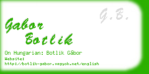 gabor botlik business card